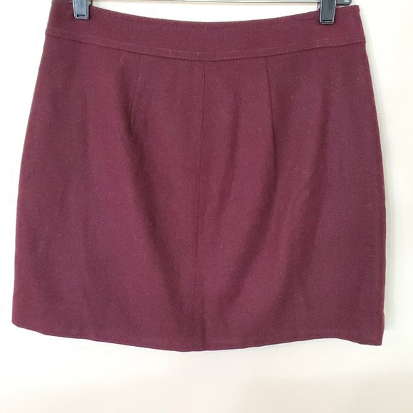 Madewell Wool Fireside Mini Zip Skirt Size 4 - Picture 3 of 9